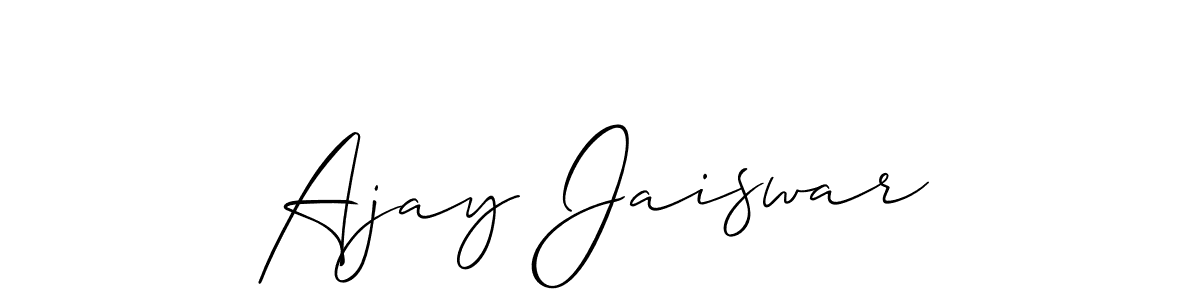 It looks lik you need a new signature style for name Ajay Jaiswar. Design unique handwritten (Allison_Script) signature with our free signature maker in just a few clicks. Ajay Jaiswar signature style 2 images and pictures png