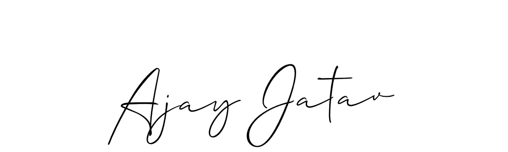 Allison_Script is a professional signature style that is perfect for those who want to add a touch of class to their signature. It is also a great choice for those who want to make their signature more unique. Get Ajay Jatav name to fancy signature for free. Ajay Jatav signature style 2 images and pictures png