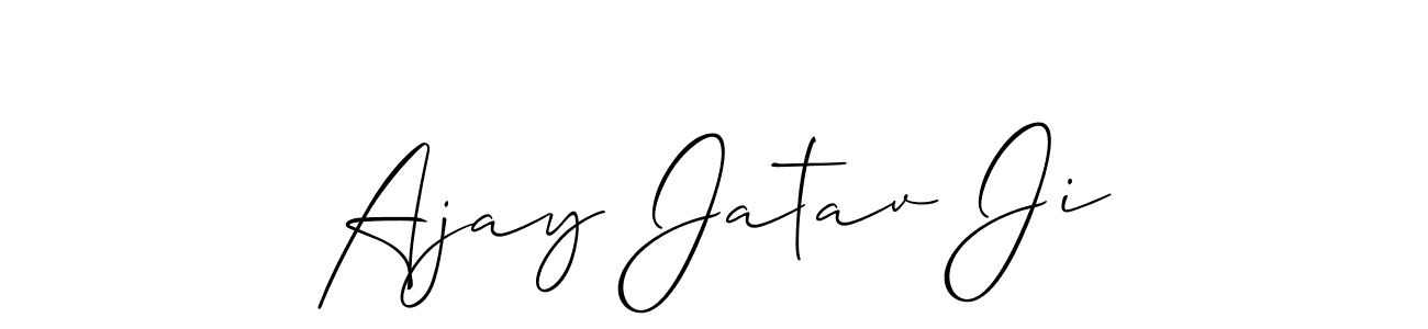 Make a beautiful signature design for name Ajay Jatav Ji. With this signature (Allison_Script) style, you can create a handwritten signature for free. Ajay Jatav Ji signature style 2 images and pictures png