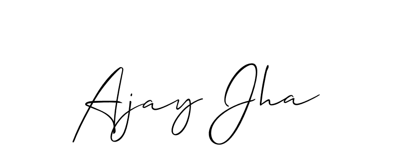 Ajay Jha stylish signature style. Best Handwritten Sign (Allison_Script) for my name. Handwritten Signature Collection Ideas for my name Ajay Jha. Ajay Jha signature style 2 images and pictures png