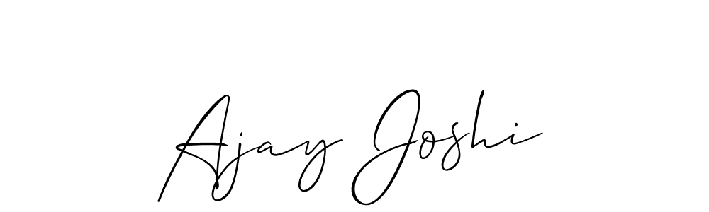 Allison_Script is a professional signature style that is perfect for those who want to add a touch of class to their signature. It is also a great choice for those who want to make their signature more unique. Get Ajay Joshi name to fancy signature for free. Ajay Joshi signature style 2 images and pictures png