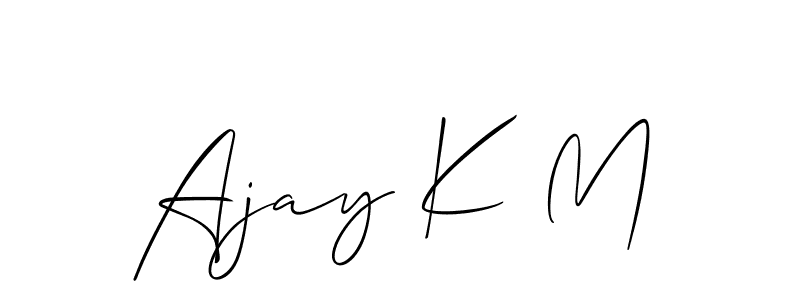 Here are the top 10 professional signature styles for the name Ajay K M. These are the best autograph styles you can use for your name. Ajay K M signature style 2 images and pictures png