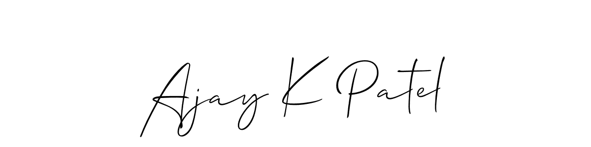 How to make Ajay K Patel signature? Allison_Script is a professional autograph style. Create handwritten signature for Ajay K Patel name. Ajay K Patel signature style 2 images and pictures png