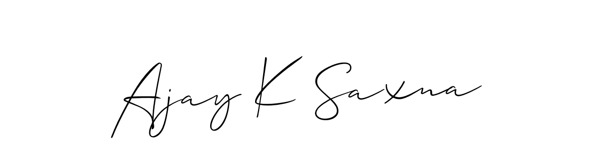 Once you've used our free online signature maker to create your best signature Allison_Script style, it's time to enjoy all of the benefits that Ajay K Saxna name signing documents. Ajay K Saxna signature style 2 images and pictures png