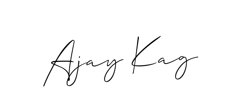 How to Draw Ajay Kag signature style? Allison_Script is a latest design signature styles for name Ajay Kag. Ajay Kag signature style 2 images and pictures png