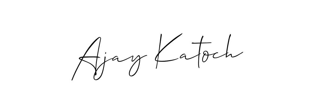 Also we have Ajay Katoch name is the best signature style. Create professional handwritten signature collection using Allison_Script autograph style. Ajay Katoch signature style 2 images and pictures png