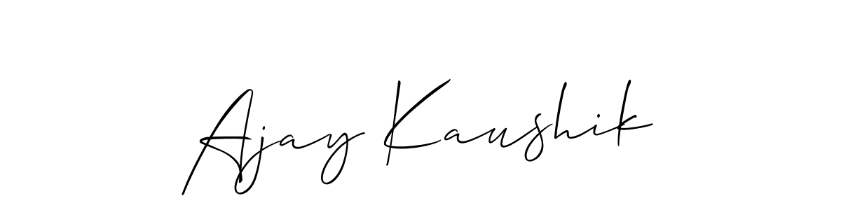 How to Draw Ajay Kaushik signature style? Allison_Script is a latest design signature styles for name Ajay Kaushik. Ajay Kaushik signature style 2 images and pictures png