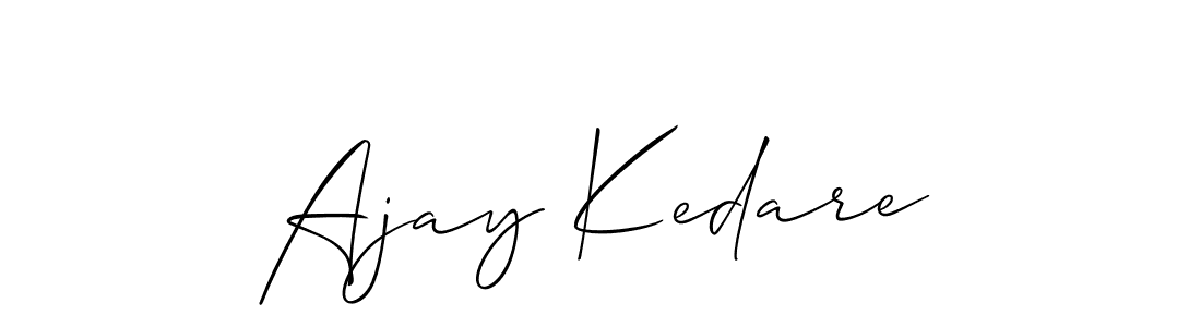 Use a signature maker to create a handwritten signature online. With this signature software, you can design (Allison_Script) your own signature for name Ajay Kedare. Ajay Kedare signature style 2 images and pictures png