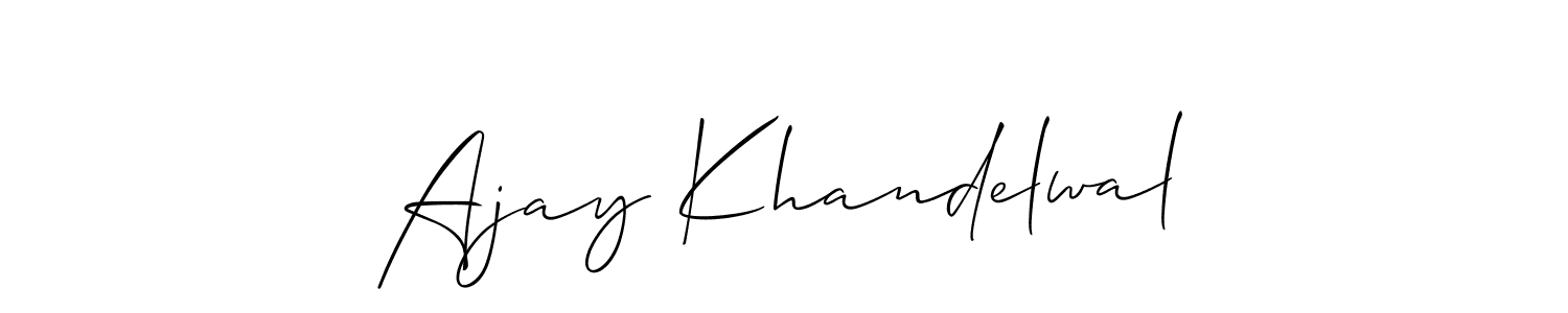 Ajay Khandelwal stylish signature style. Best Handwritten Sign (Allison_Script) for my name. Handwritten Signature Collection Ideas for my name Ajay Khandelwal. Ajay Khandelwal signature style 2 images and pictures png