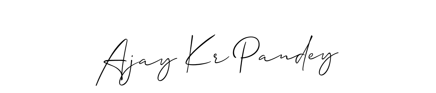 Also You can easily find your signature by using the search form. We will create Ajay Kr Pandey name handwritten signature images for you free of cost using Allison_Script sign style. Ajay Kr Pandey signature style 2 images and pictures png