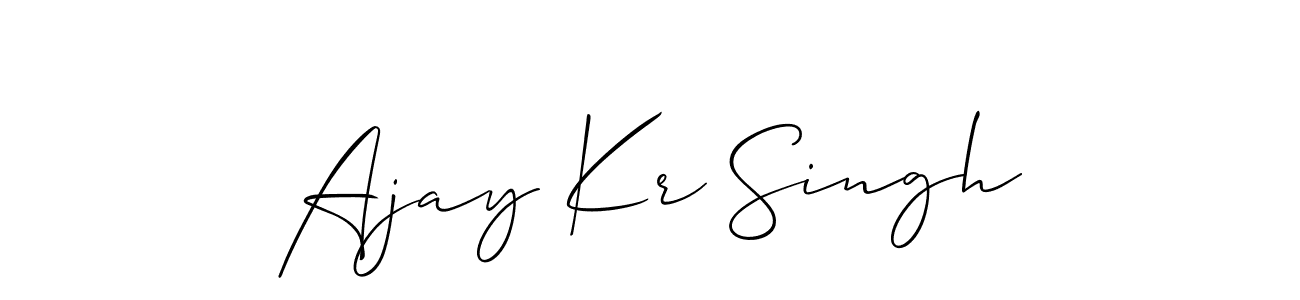 How to make Ajay Kr Singh signature? Allison_Script is a professional autograph style. Create handwritten signature for Ajay Kr Singh name. Ajay Kr Singh signature style 2 images and pictures png