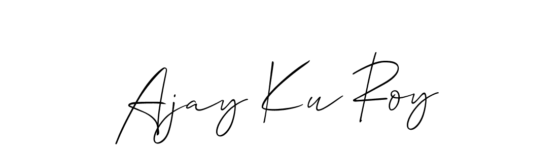 Allison_Script is a professional signature style that is perfect for those who want to add a touch of class to their signature. It is also a great choice for those who want to make their signature more unique. Get Ajay Ku Roy name to fancy signature for free. Ajay Ku Roy signature style 2 images and pictures png