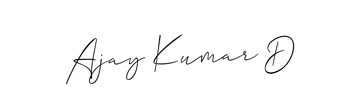 Ajay Kumar D stylish signature style. Best Handwritten Sign (Allison_Script) for my name. Handwritten Signature Collection Ideas for my name Ajay Kumar D. Ajay Kumar D signature style 2 images and pictures png