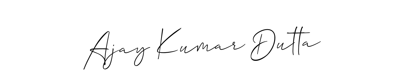 You should practise on your own different ways (Allison_Script) to write your name (Ajay Kumar Dutta) in signature. don't let someone else do it for you. Ajay Kumar Dutta signature style 2 images and pictures png