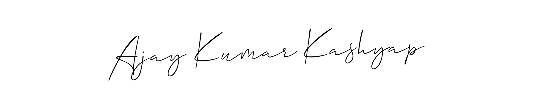 Use a signature maker to create a handwritten signature online. With this signature software, you can design (Allison_Script) your own signature for name Ajay Kumar Kashyap. Ajay Kumar Kashyap signature style 2 images and pictures png