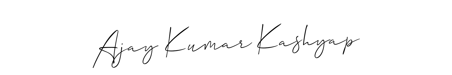 Use a signature maker to create a handwritten signature online. With this signature software, you can design (Allison_Script) your own signature for name Ajay Kumar Kashyap. Ajay Kumar Kashyap signature style 2 images and pictures png