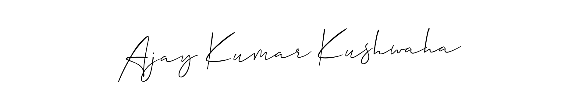 Design your own signature with our free online signature maker. With this signature software, you can create a handwritten (Allison_Script) signature for name Ajay Kumar Kushwaha. Ajay Kumar Kushwaha signature style 2 images and pictures png