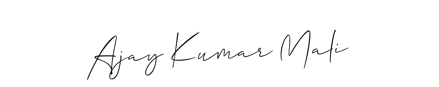 How to make Ajay Kumar Mali name signature. Use Allison_Script style for creating short signs online. This is the latest handwritten sign. Ajay Kumar Mali signature style 2 images and pictures png