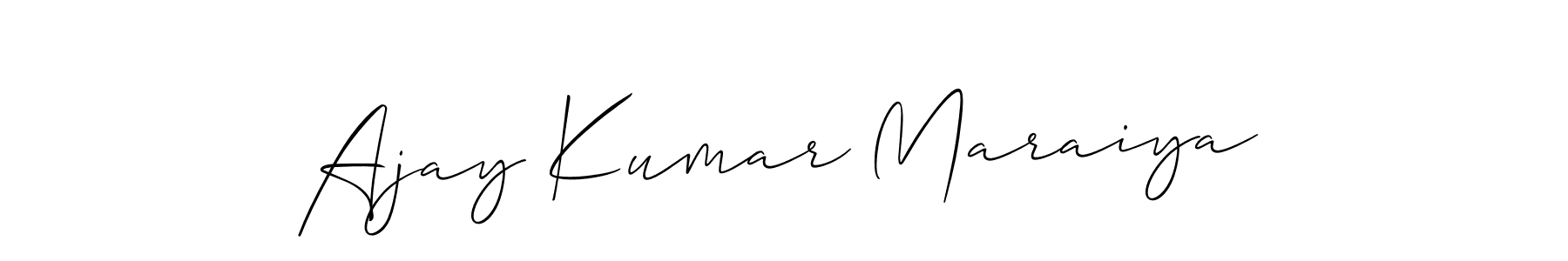 Make a beautiful signature design for name Ajay Kumar Maraiya. With this signature (Allison_Script) style, you can create a handwritten signature for free. Ajay Kumar Maraiya signature style 2 images and pictures png