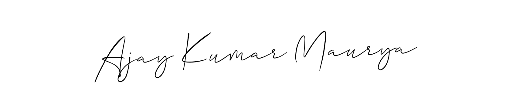 You can use this online signature creator to create a handwritten signature for the name Ajay Kumar Maurya. This is the best online autograph maker. Ajay Kumar Maurya signature style 2 images and pictures png