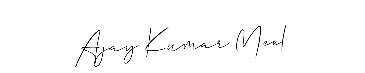 Use a signature maker to create a handwritten signature online. With this signature software, you can design (Allison_Script) your own signature for name Ajay Kumar Meel. Ajay Kumar Meel signature style 2 images and pictures png