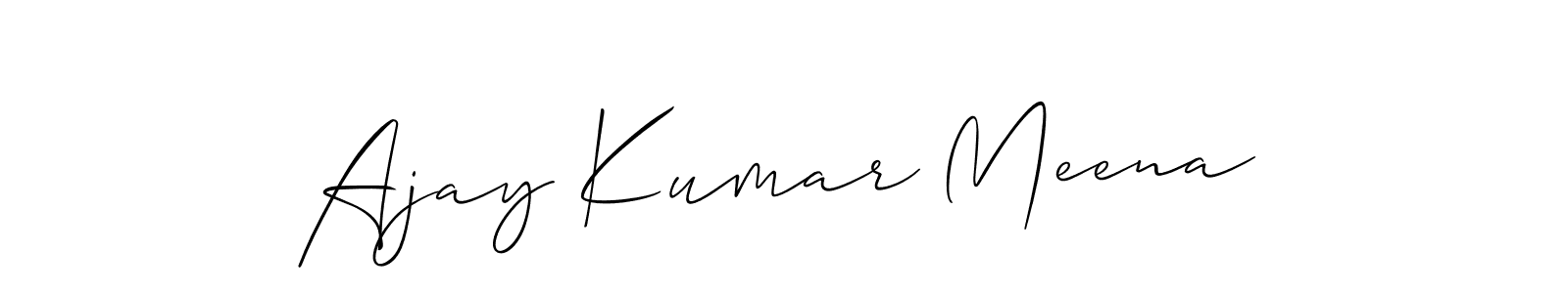 Create a beautiful signature design for name Ajay Kumar Meena. With this signature (Allison_Script) fonts, you can make a handwritten signature for free. Ajay Kumar Meena signature style 2 images and pictures png