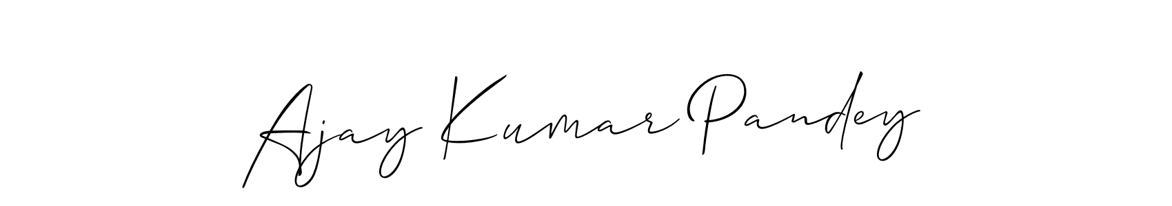 if you are searching for the best signature style for your name Ajay Kumar Pandey. so please give up your signature search. here we have designed multiple signature styles  using Allison_Script. Ajay Kumar Pandey signature style 2 images and pictures png