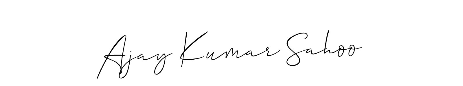 Use a signature maker to create a handwritten signature online. With this signature software, you can design (Allison_Script) your own signature for name Ajay Kumar Sahoo. Ajay Kumar Sahoo signature style 2 images and pictures png