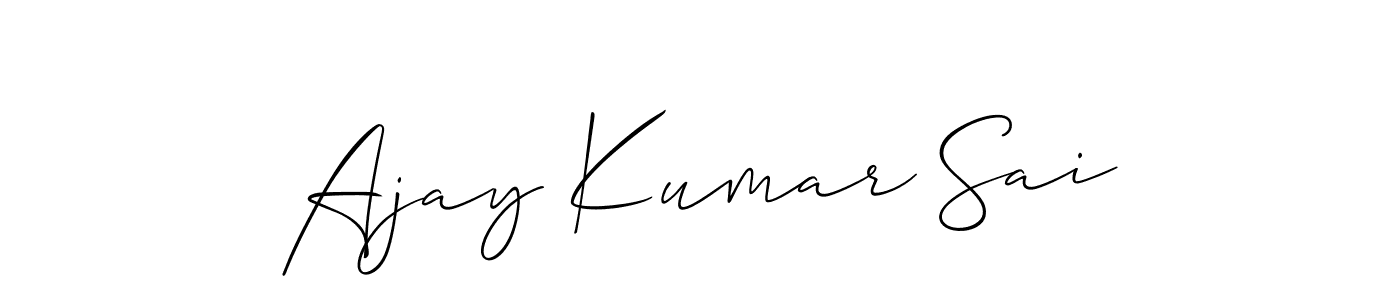 How to Draw Ajay Kumar Sai signature style? Allison_Script is a latest design signature styles for name Ajay Kumar Sai. Ajay Kumar Sai signature style 2 images and pictures png