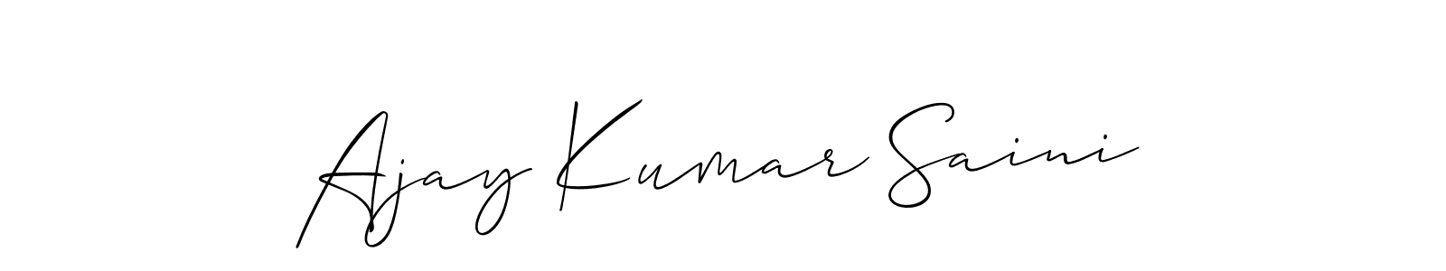 How to Draw Ajay Kumar Saini signature style? Allison_Script is a latest design signature styles for name Ajay Kumar Saini. Ajay Kumar Saini signature style 2 images and pictures png