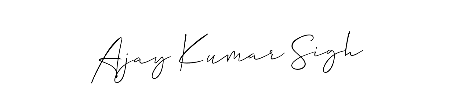 Make a short Ajay Kumar Sigh signature style. Manage your documents anywhere anytime using Allison_Script. Create and add eSignatures, submit forms, share and send files easily. Ajay Kumar Sigh signature style 2 images and pictures png