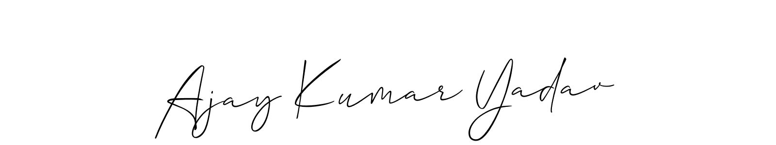 Make a beautiful signature design for name Ajay Kumar Yadav. With this signature (Allison_Script) style, you can create a handwritten signature for free. Ajay Kumar Yadav signature style 2 images and pictures png