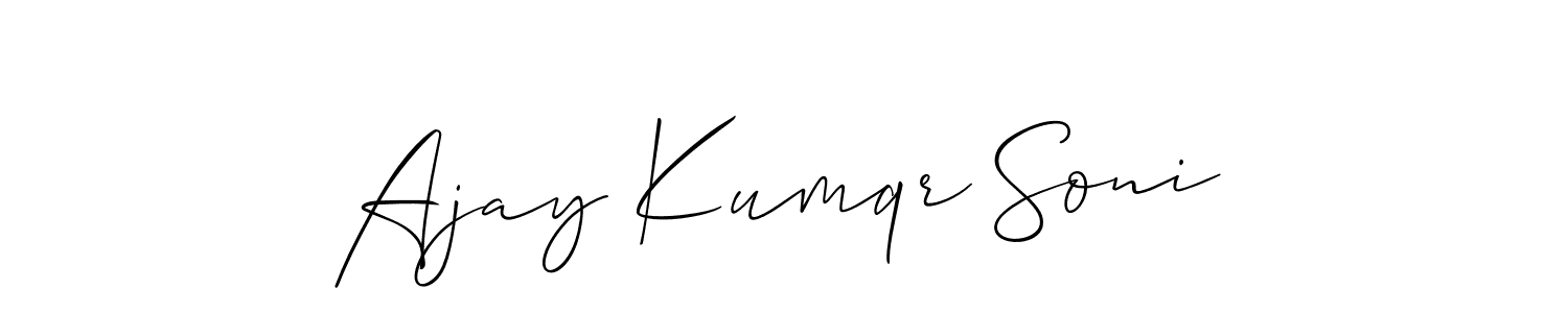 Best and Professional Signature Style for Ajay Kumqr Soni. Allison_Script Best Signature Style Collection. Ajay Kumqr Soni signature style 2 images and pictures png