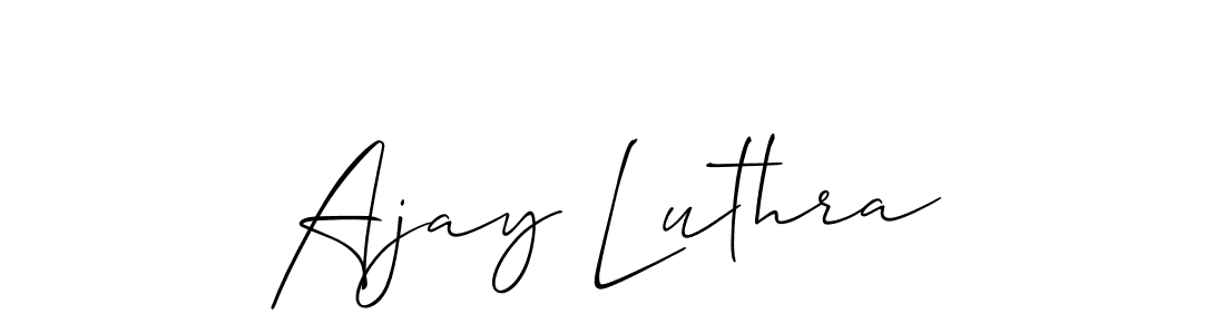 Ajay Luthra stylish signature style. Best Handwritten Sign (Allison_Script) for my name. Handwritten Signature Collection Ideas for my name Ajay Luthra. Ajay Luthra signature style 2 images and pictures png