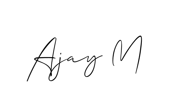 Make a beautiful signature design for name Ajay M. Use this online signature maker to create a handwritten signature for free. Ajay M signature style 2 images and pictures png