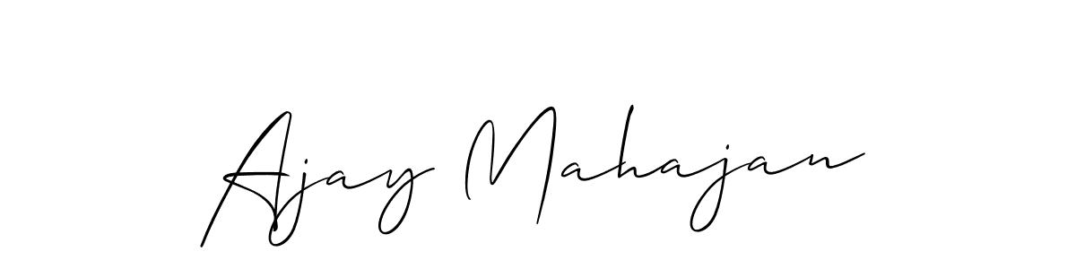 Create a beautiful signature design for name Ajay Mahajan. With this signature (Allison_Script) fonts, you can make a handwritten signature for free. Ajay Mahajan signature style 2 images and pictures png