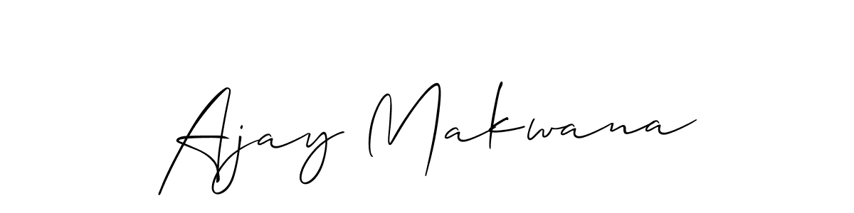 How to make Ajay Makwana name signature. Use Allison_Script style for creating short signs online. This is the latest handwritten sign. Ajay Makwana signature style 2 images and pictures png