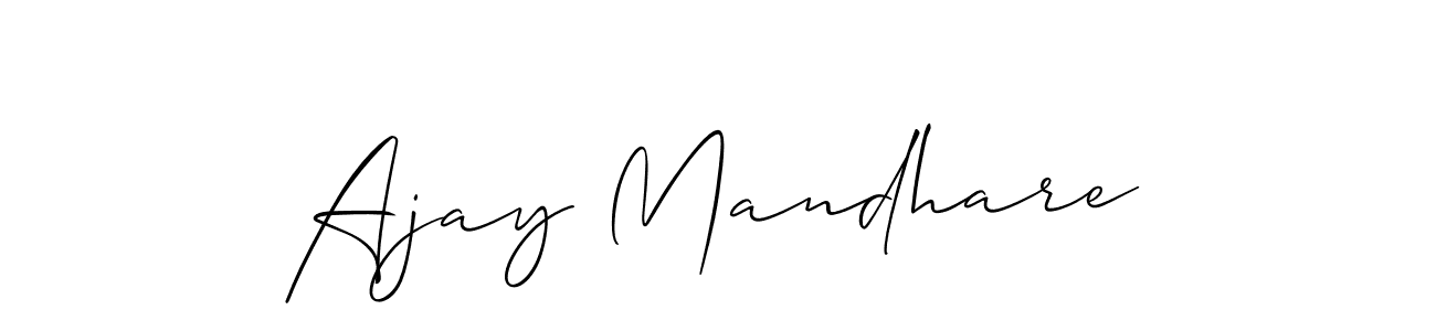 Make a beautiful signature design for name Ajay Mandhare. With this signature (Allison_Script) style, you can create a handwritten signature for free. Ajay Mandhare signature style 2 images and pictures png