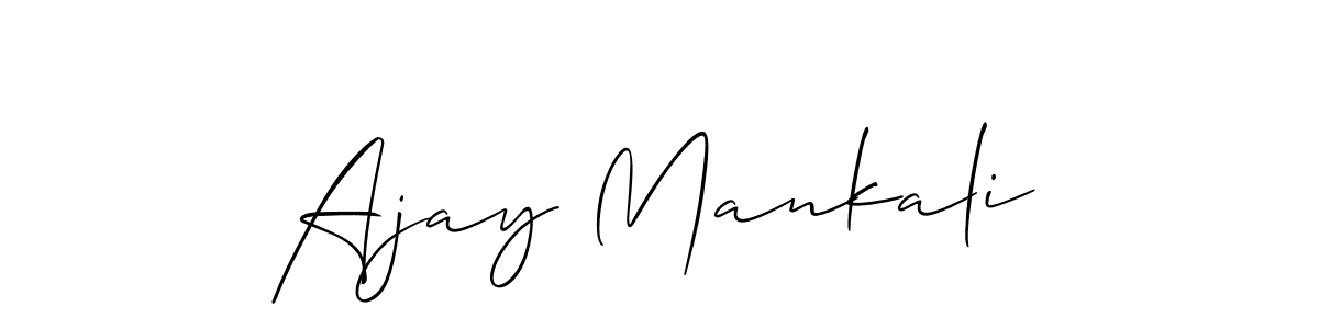 This is the best signature style for the Ajay Mankali name. Also you like these signature font (Allison_Script). Mix name signature. Ajay Mankali signature style 2 images and pictures png