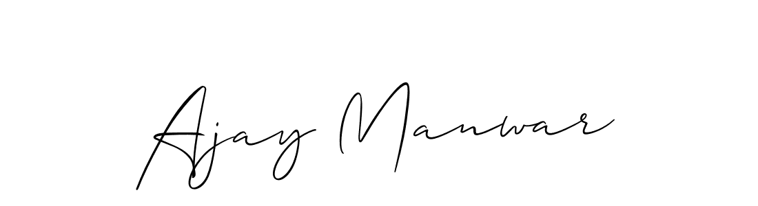 Design your own signature with our free online signature maker. With this signature software, you can create a handwritten (Allison_Script) signature for name Ajay Manwar. Ajay Manwar signature style 2 images and pictures png