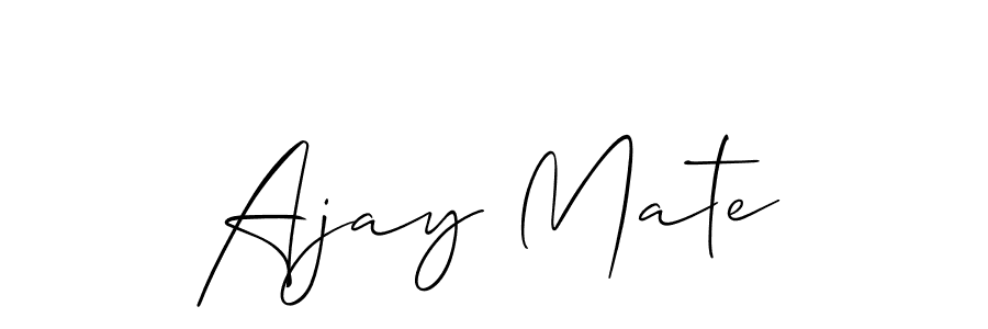 It looks lik you need a new signature style for name Ajay Mate. Design unique handwritten (Allison_Script) signature with our free signature maker in just a few clicks. Ajay Mate signature style 2 images and pictures png