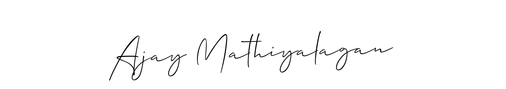 Make a beautiful signature design for name Ajay Mathiyalagan. Use this online signature maker to create a handwritten signature for free. Ajay Mathiyalagan signature style 2 images and pictures png