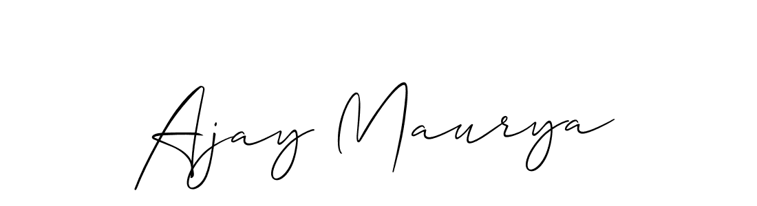 Create a beautiful signature design for name Ajay Maurya. With this signature (Allison_Script) fonts, you can make a handwritten signature for free. Ajay Maurya signature style 2 images and pictures png