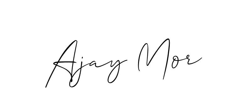 Design your own signature with our free online signature maker. With this signature software, you can create a handwritten (Allison_Script) signature for name Ajay Mor. Ajay Mor signature style 2 images and pictures png