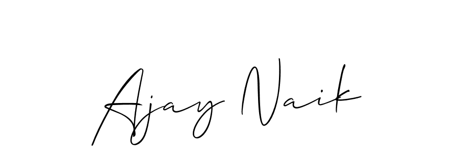 Make a beautiful signature design for name Ajay Naik. With this signature (Allison_Script) style, you can create a handwritten signature for free. Ajay Naik signature style 2 images and pictures png