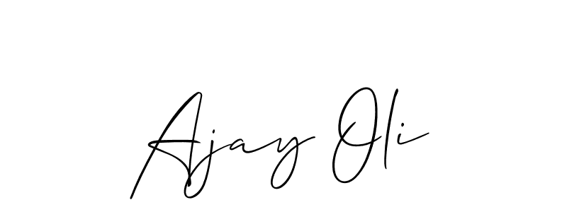 Best and Professional Signature Style for Ajay Oli. Allison_Script Best Signature Style Collection. Ajay Oli signature style 2 images and pictures png