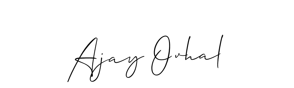 The best way (Allison_Script) to make a short signature is to pick only two or three words in your name. The name Ajay Ovhal include a total of six letters. For converting this name. Ajay Ovhal signature style 2 images and pictures png