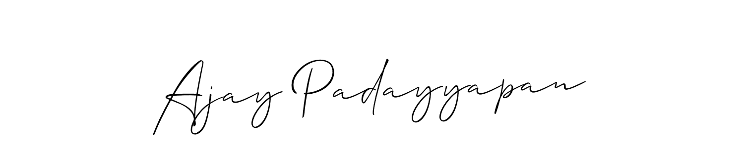 Also You can easily find your signature by using the search form. We will create Ajay Padayyapan name handwritten signature images for you free of cost using Allison_Script sign style. Ajay Padayyapan signature style 2 images and pictures png