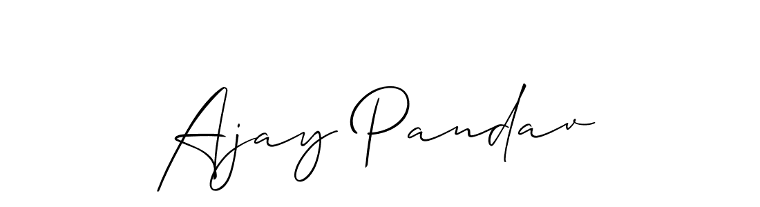 How to Draw Ajay Pandav signature style? Allison_Script is a latest design signature styles for name Ajay Pandav. Ajay Pandav signature style 2 images and pictures png
