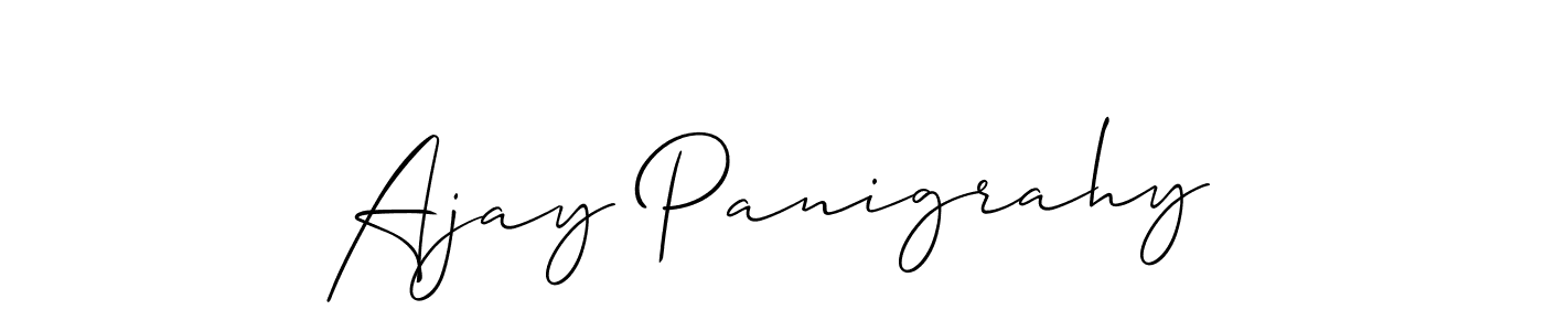 if you are searching for the best signature style for your name Ajay Panigrahy. so please give up your signature search. here we have designed multiple signature styles  using Allison_Script. Ajay Panigrahy signature style 2 images and pictures png